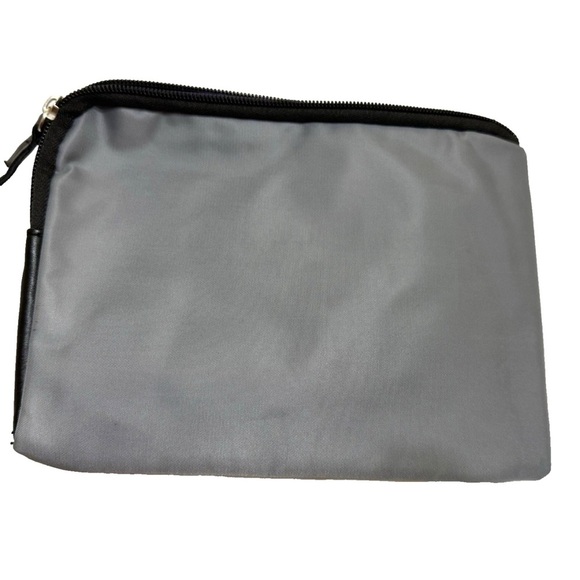 TUMI for Delta Small Gray Zip Pouch Travel Case Toiletry Storage Bag - Picture 7 of 10